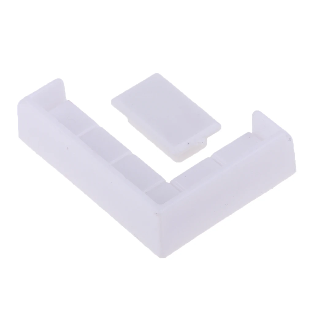  Dollhouse Miniature Furniture Plastic White Tea Table Sofa Set DIY Living Room Decor 1/75