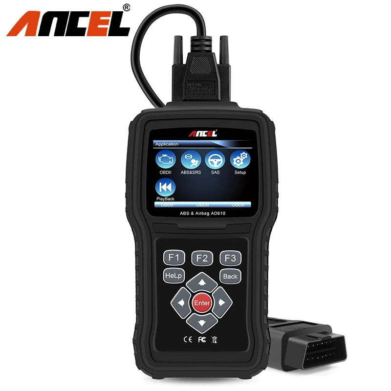 Ancel AD610 OBD2 Automotive Scanner OBD ABS Airbag SAS Car Diagnostic