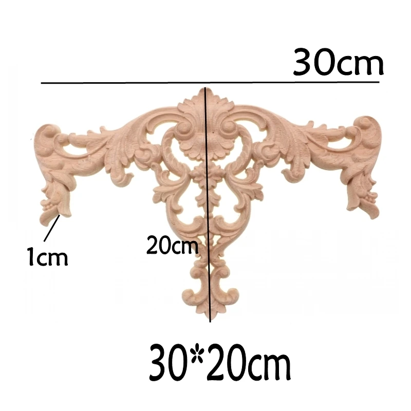 RUNBAZEF украшение из массива дерева мебель декоративный цветок деревянный кусок резная Перемычка наклейка домашний декор Статуэтка миниатюрная