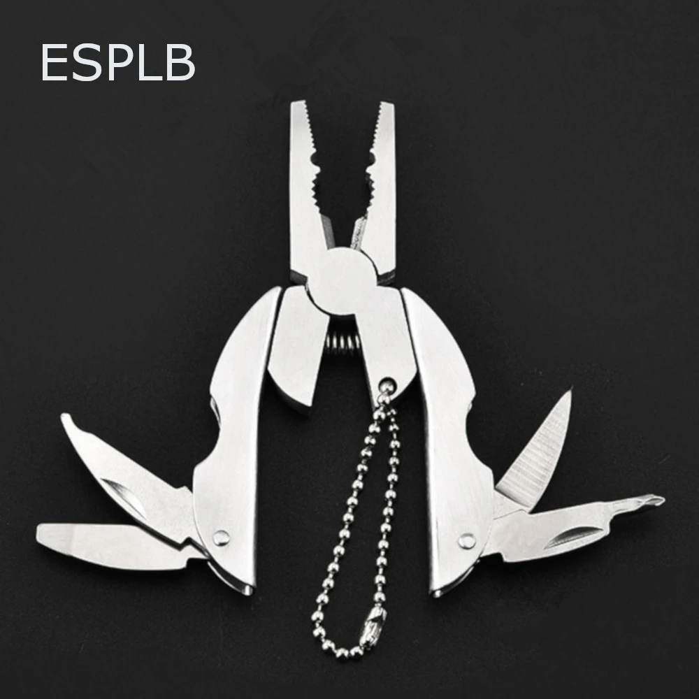 

ESPLB Multi Mini Plier Outdoor Clamp Hiking Portable Pocket Muilti-functional Keychain Plier with EDC Screwdriver