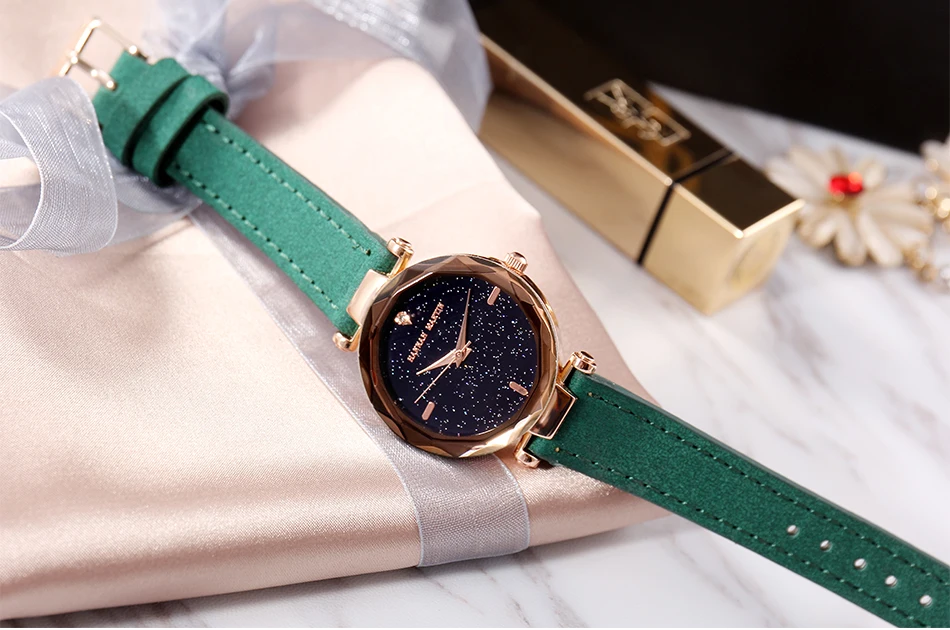 Япония движение ночной флэш звездное небо Циферблат из нержавеющей стали водонепроницаемые креативные женские часы с бриллиантами элегантные женские кварцевые часы