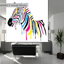 Момо рулонные шторы, затемнения дизайн жалюзи живопись шторы рулонные шторы термальная ткань изготовление размеров под заказ Алиса в стране чудес(Alice 251-253