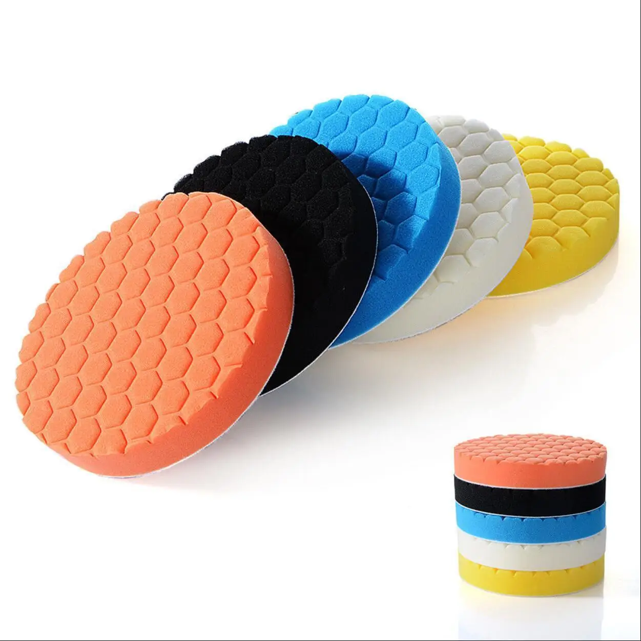 

5pcs/set 3"/4"/5"/6" Polishing Pads Buffing Sponge Polish Wheel Polisher Pads Kit For Car Polisher Buffer