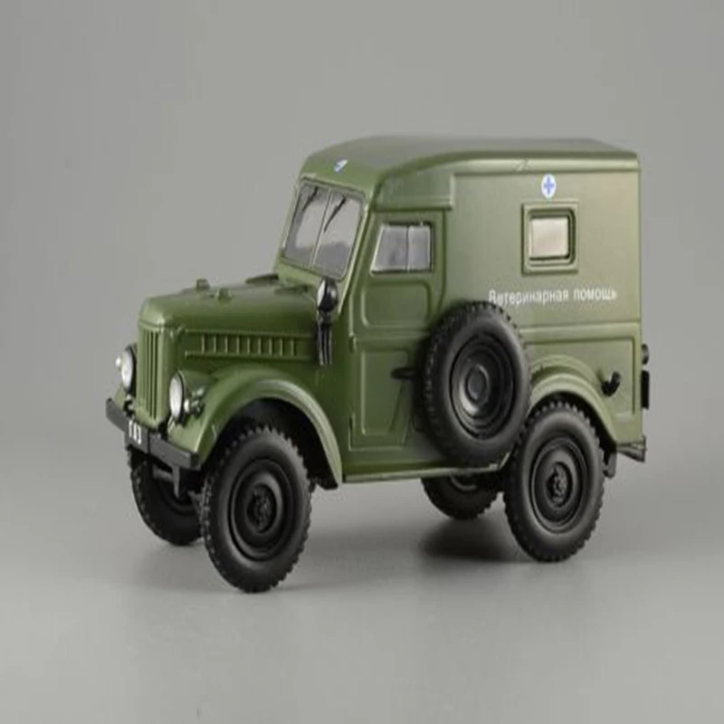 

1:43 Simulation Classic Russian Car GAZ-69 Collection Display Model Alloy Die-casting Vintage Military Medical Vehicle Toys