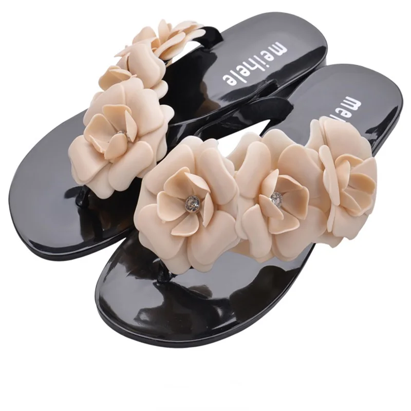 Aliexpress.com : Buy Summer Sweet Girls Slippers Camellia Flower Women Flat Flip Flops Bohemian 