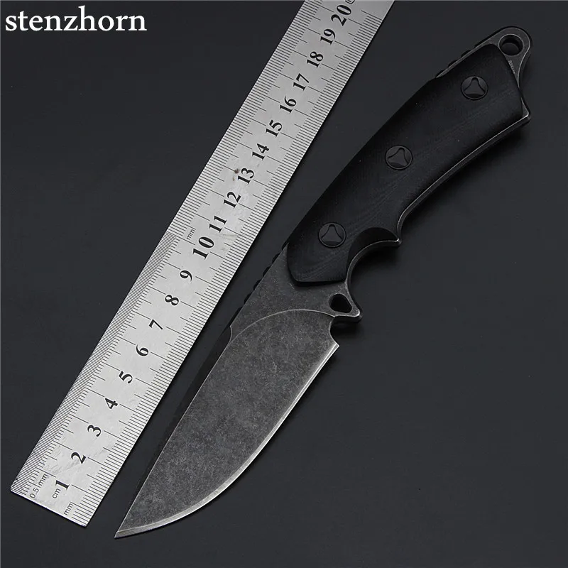 

Stenzhorn 2017 New Arrival Outdoor Knife Camping With Small Straight Cutting Tool Self-defense Wilderness Survival Black Sand
