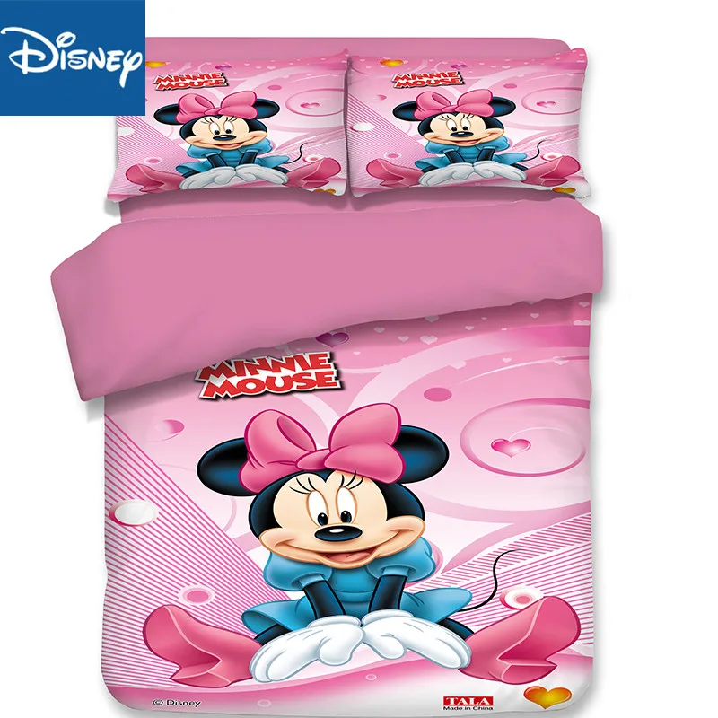 Minnie Mouse Bedding Set Cartoon For Children Bedroom Decoration