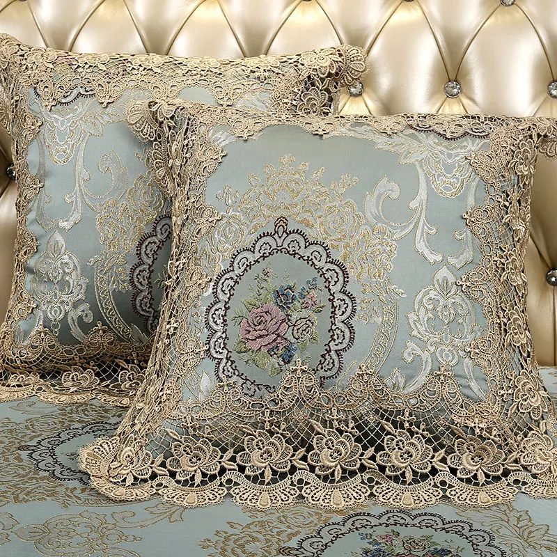 Жаккардовый чехол для подушки, Европейский чехол для подушки, роскошная кружевная подушка для дивана, кресла, декоративные наволочки, высокая точность