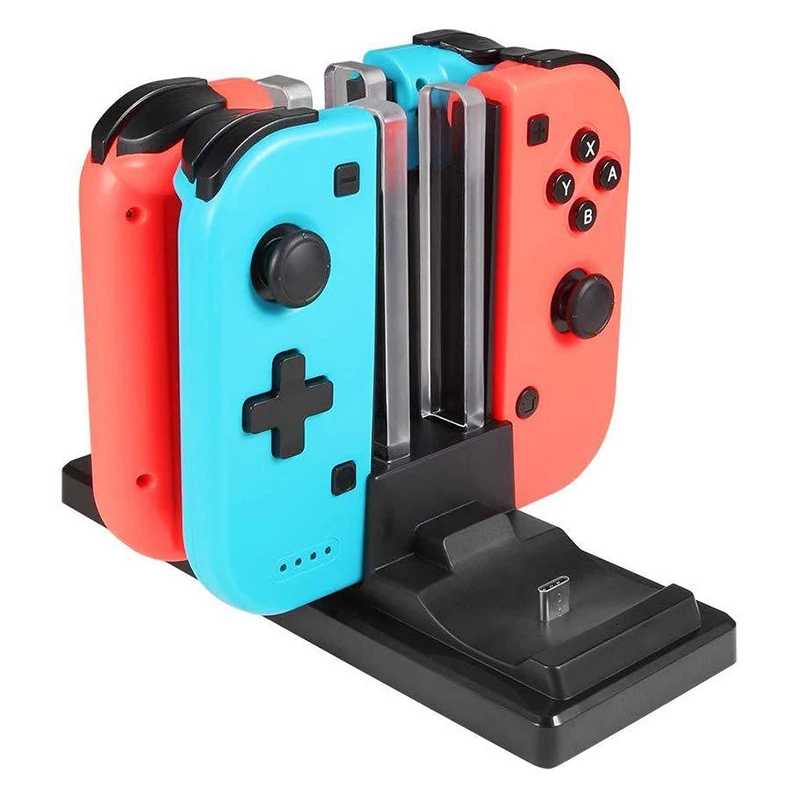 6 в 1 зарядная док станция для Nintendo Switch Joy con Pro контроллер подставка зарядное