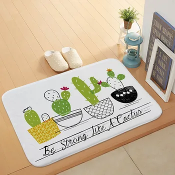 

Kitchen Rugs Doormat Cactus Lemon Plant Carpet Floor Mat Nordic Anti-Slip Bathroom Bath Mat 40*60cm felpudo tapis de cuisine