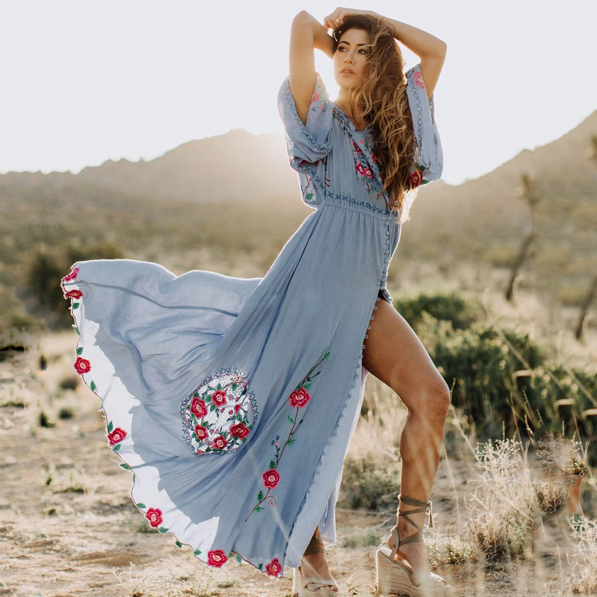 Robes Plage Souris O 2019 Maxi Casual Lâche Robe Femmes D