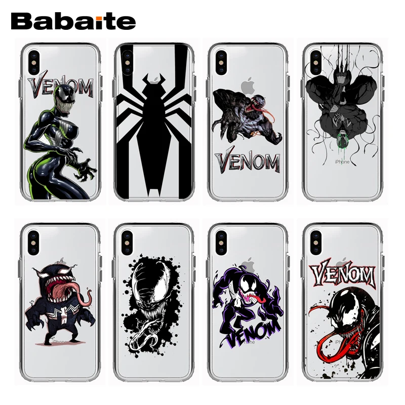 

EXCLUSIVE HOMEMADE Babaite Marvel Venom Phone Case For iPhoneX XS XR XSMax 7 7plus 8 8plus 6 6S Plus 5 5S SE 5c11 11pro 11promax