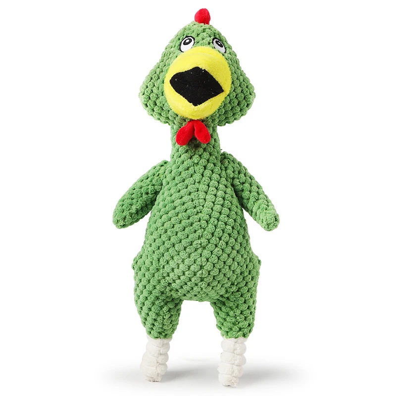 Dog Chew Toys For Small mid Dogs Chicken Shaped Puppy Pet Squeaky Toy Pets Plush Sound Toys Pet Supplies