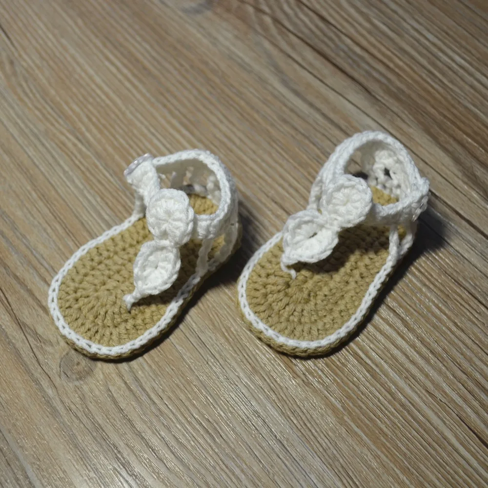 

QYFLYXUE-Freeshipping baby Crochet shoes, Newborn size 0-12M cotton baby 8CM 9CM 10CM 11CM ,Pure cotton baby sandals