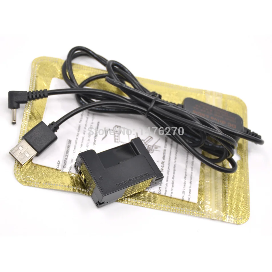

ACK-DC80 power bank charger 5V-8V step-up USB cable+DR-80 DC Coupler NB-10L dummy battery for Canon G1X G3X G15 G16 SX50 SX60HS