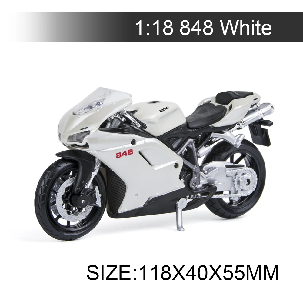 Модель мотоцикла Maisto 1:18 Ducati 848 модель из сплава миниатюрная гоночная игрушка для