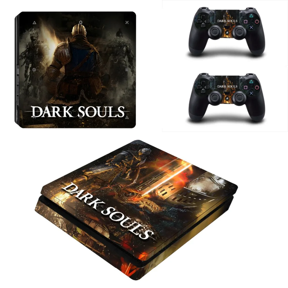 Виниловая наклейка для игровой консоли Dark Souls PS4 Slim Skin 2 контроллера Skin|Наклейки| |