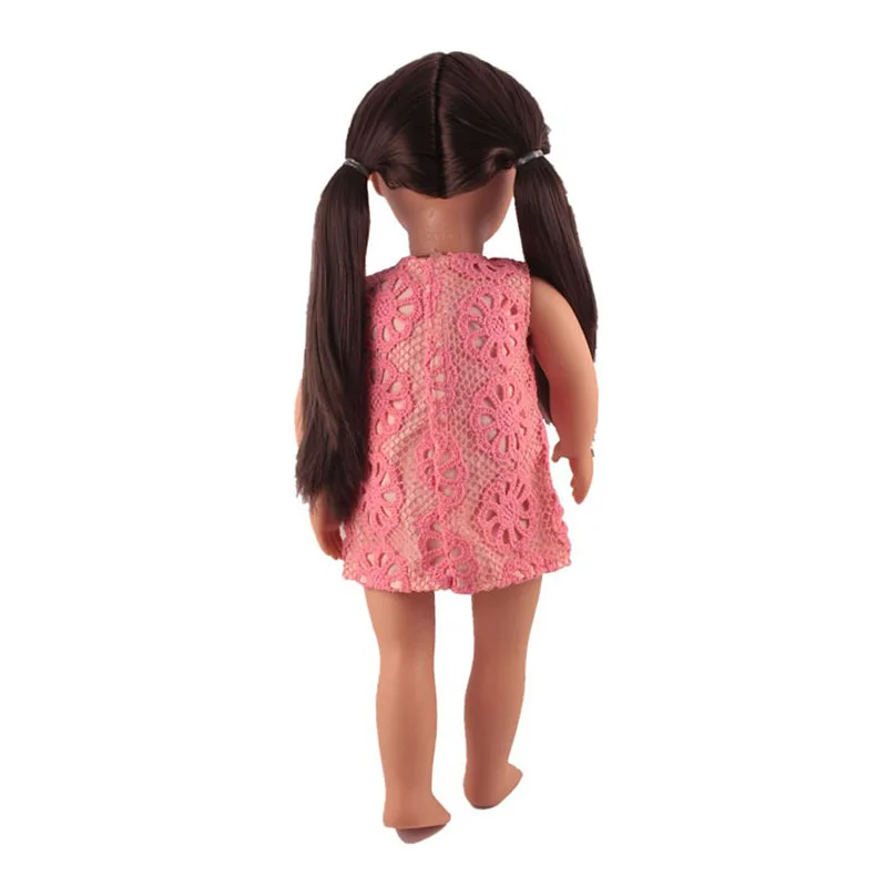 Одежда для кукол подходит 18 дюймов американская кукла или Куклы нашего поколения аксессуары джинсовое пальто и кружевное платье наряды для куклы 45 см