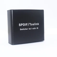 Цифровой оптический аудио переключатель SPDIF/TOSLINK оптический аудио 4x1 коммутатор сплиттер с ИК-пультом дистанционного управления