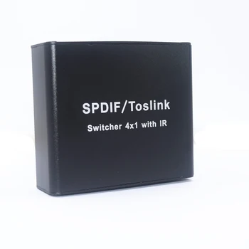 

Digital Optical Audio Switch SPDIF/TOSLINK Optical Audio 4x1 Switcher Splitter with IR Remote Controller
