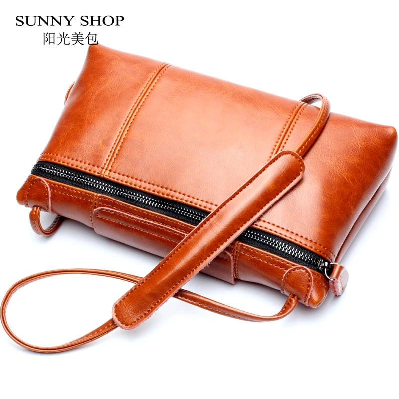 SUNNY SHOP Vintage Women Messenger Bag Fashion Female Genuine font b Leather b font font b