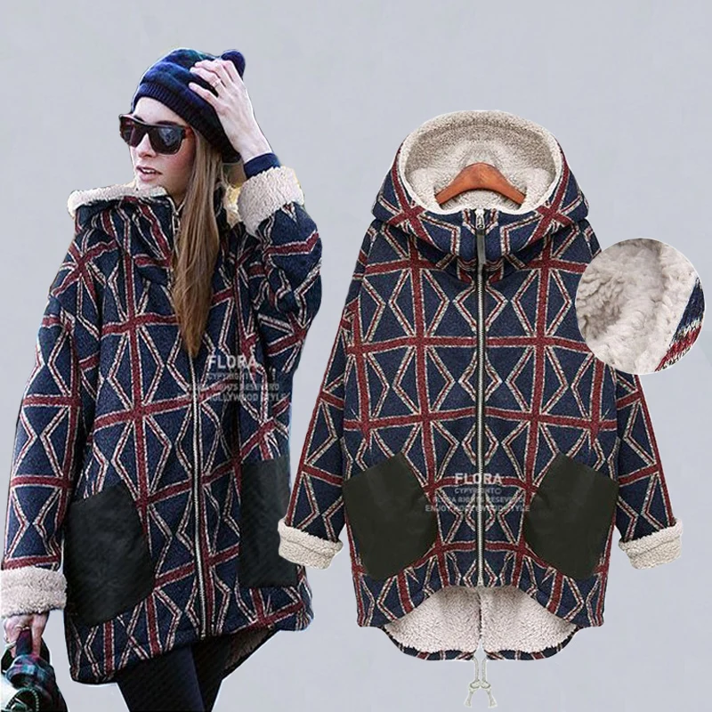 Autumn and winter plus velvet thickening maternity outerwear plus size wadded font b jacket b font