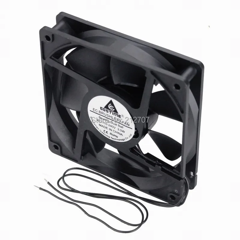 Gdstime 1 шт. EC вентилятор 120 мм 12 см 120x120x25 AC 110V 120V 220V 240V 3W Бесщеточный