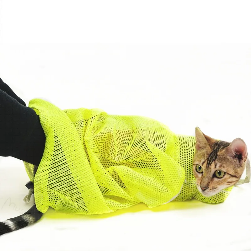 Pet Cat Grooming Bag for Cat Care Washing Bath Nails Cut Ear Cleaning 