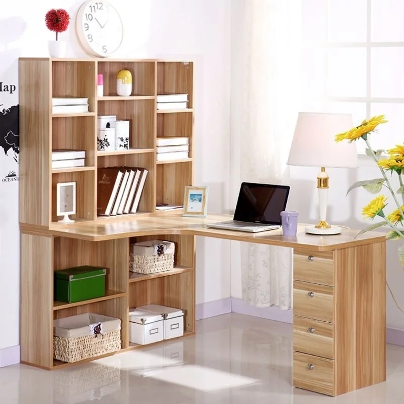 Hogar de escritorio escritorio de la computadora esquina estantería