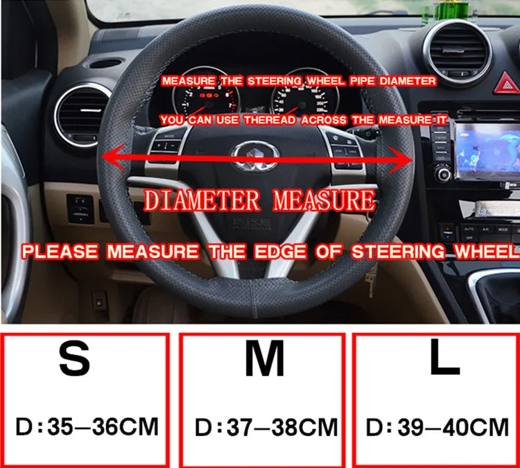 Car Steering Wheel Cover With Needles Genuine For Toyota Prado Hilux Car Steering Wheel Cover With Needles Genuine For Toyota Prado Hilux Surf Iq Ist Kluger Land Cruiser