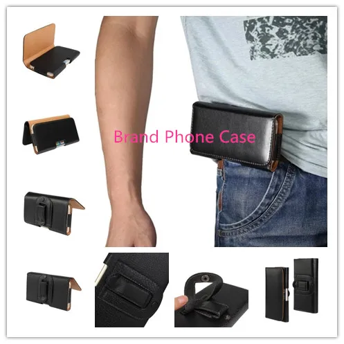Hot Smooth Pattern Lichee Pattern Pu Leather Phone Belt Clip Case
