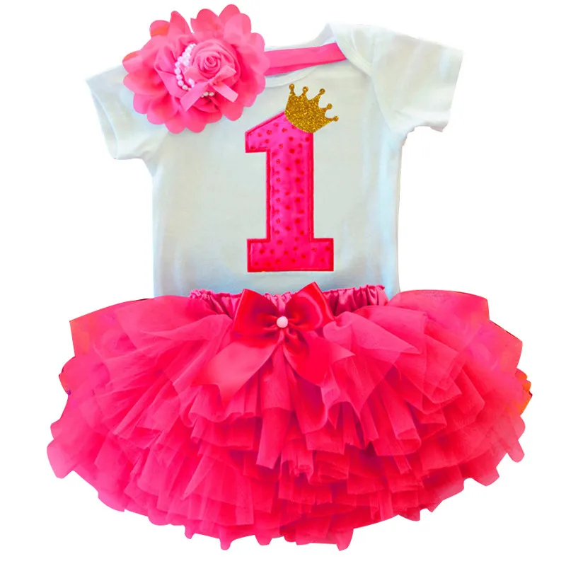 Платье для дня рождения для маленьких девочек 1 год новые платья на крестины для малышей пышные платья-пачки для малышей, наряд для первого года платье для девочек 12 месяцев - Цвет: as picture