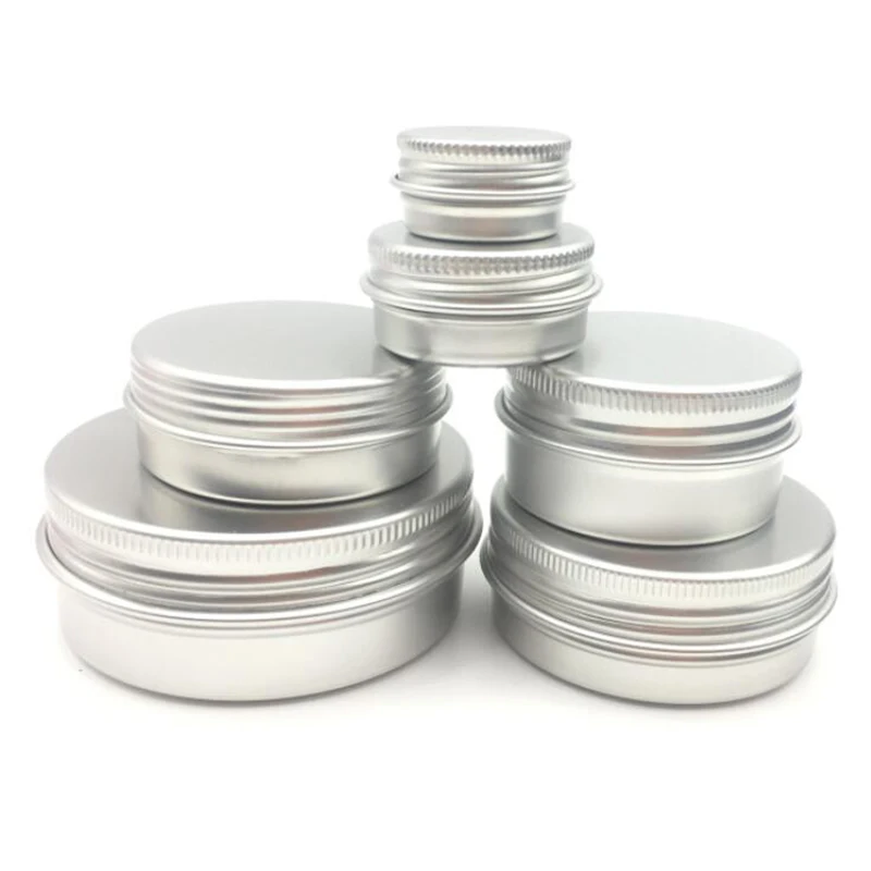 

10pcs Aluminum Metal Cosmetic Refillable Container Professional Cosmetics Container Cream Jar Pot Bottle 5g/15g/30 /50g/60g -15