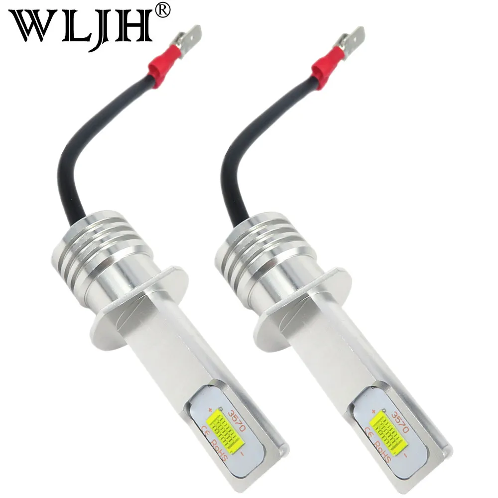 Luz de Condução Wljh Chip 72 w 1000lm h1 Canbus Lâmpada Led Auto Car Fog Diurna Drl Running Luz 6000 k Branco 24 12 v 2 Pcs Csp