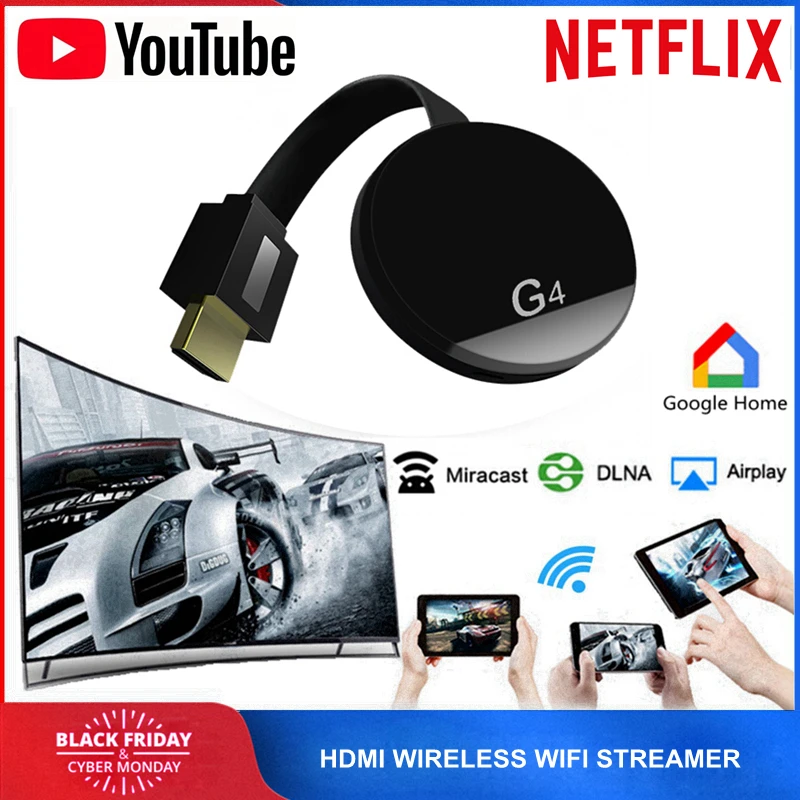 

HDMI WiFi Wireless TV Dongle Miracast Airplay YouTube Netflix Streamer for Google Chromecast 2 Cromecast Chrome Crome Cast 2 3