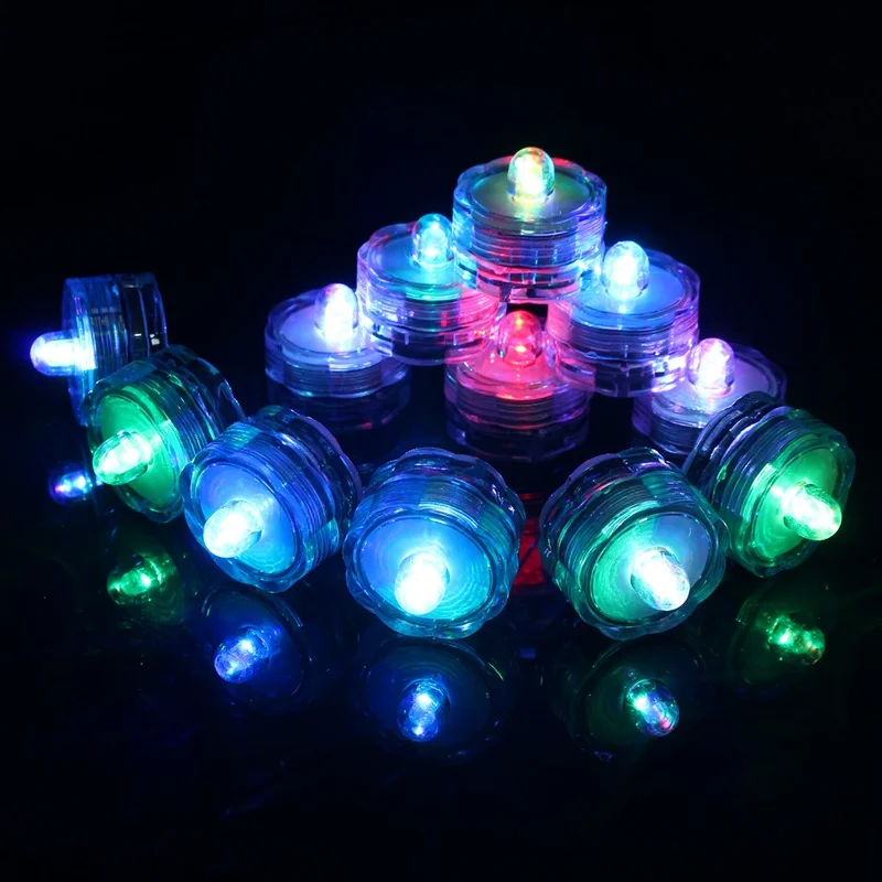 RGB Kiwarm Лидер продаж 12 шт. светодиодный Электронная свеча ПОГРУЖНОЙ водонепроницаемый чай свет лампы для рождественской свадебной вечеринки декор - Цвет: RGB