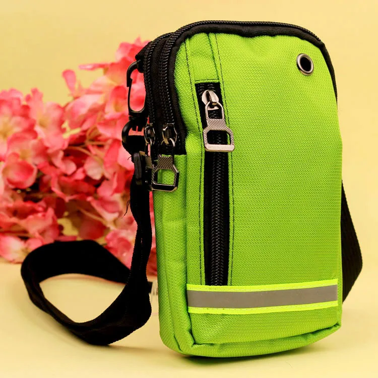 Универсальная уличная спортивная сумка для телефона samsung S9 S8 S6 Edge NOTE 3, поясная сумка для телефона, кошелек для iPhone 6, 7, 8, 8 P, сумка через плечо - Цвет: Зеленый
