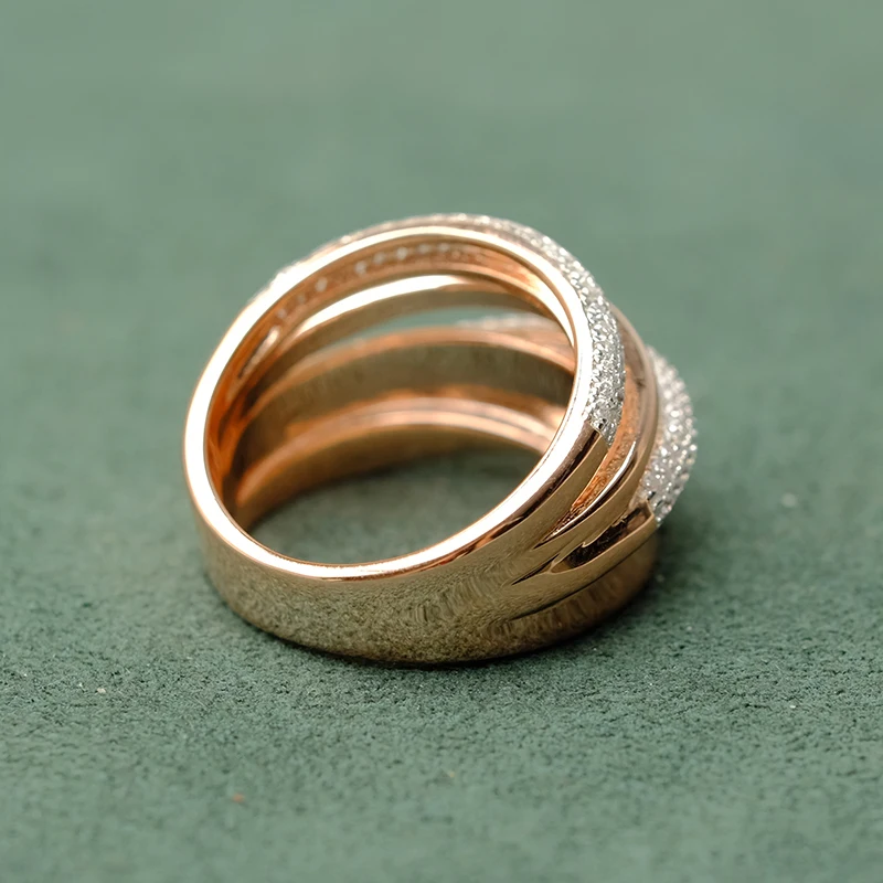 

Local focal silver 925 Rose gold irregular geometry Rings