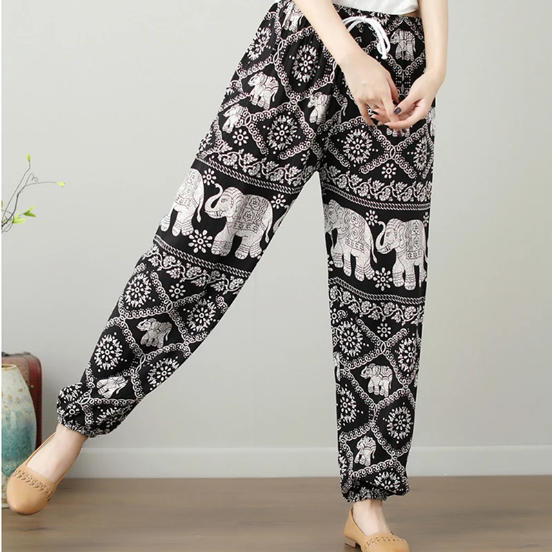 Arfreeker Fashion Autumn Casual Mid Waist Pants Drawstring