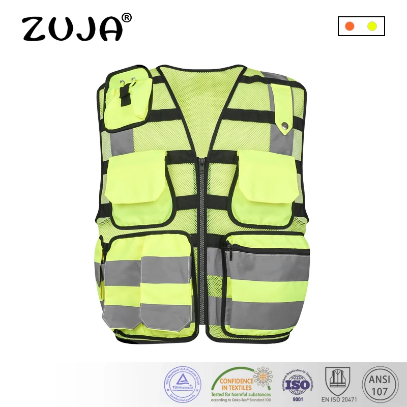 High Visibility Reflective Men Women Breathable Safety Vest with Pockets Traffic Protective Workwear High Visibility Reflective Men Women Breathable Safety Vest with Pockets Traffic Protective Workwear