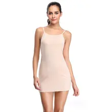 Joyshaper полный слипы для под платья для женщин Регулируемый Спагетти ремень Длинный топ без бретелей бесшовное дышащее платье-комбинация