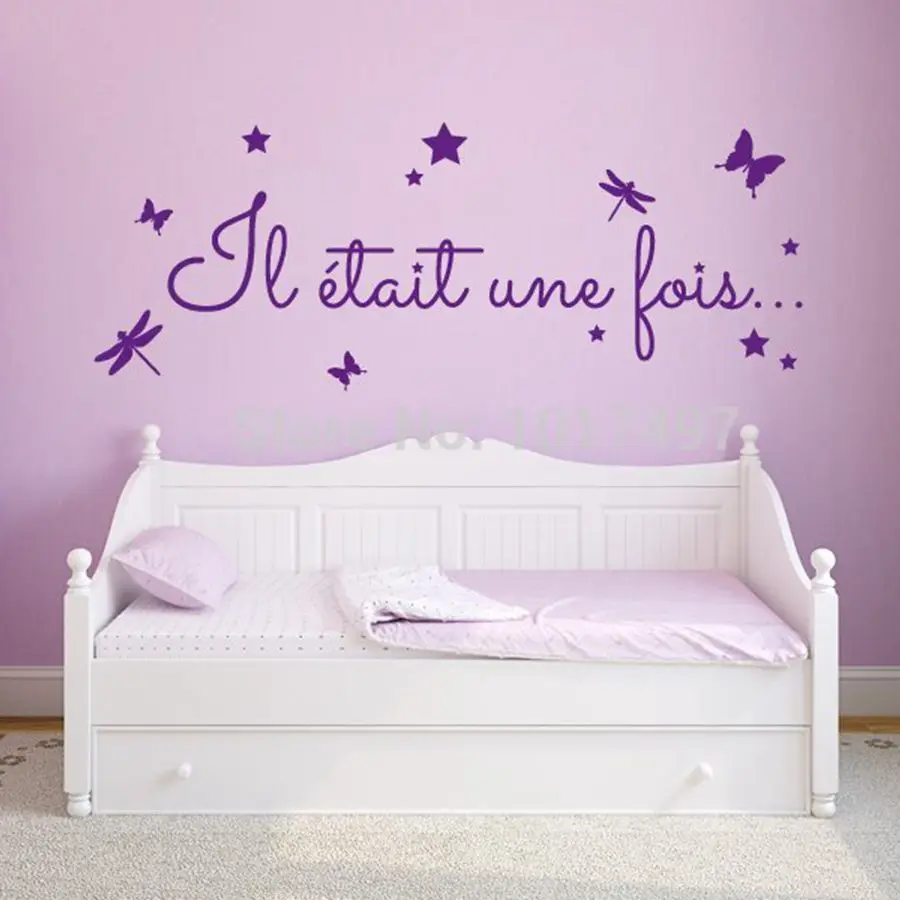 

Cute french baby girl room decoration Free shipping , vinyl wall stickers french kids girl room decor ,fr2009