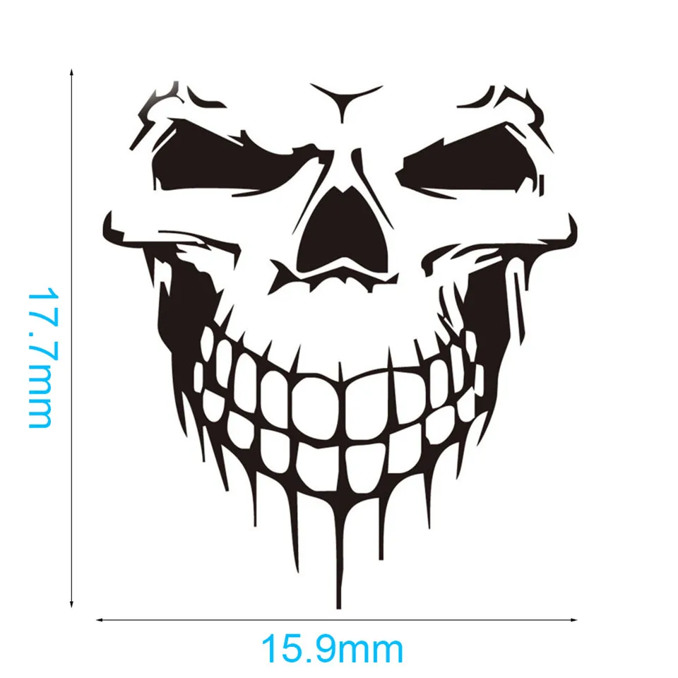 Anycuros 3D Skull Stickers Car Stickers & Decals Car Styling Head Rear Windshield Stickers Car Door Window Stickers 15.917.7cm (2)