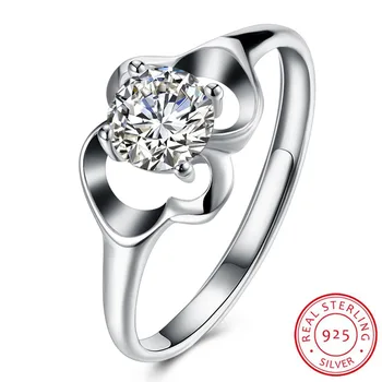 

925 Sterling Silver Ring Classic Wedding Ring Jewelry Cubic Zircon Rings For Women Bijoux En Argent 925 Bridesmaid Silver Gifts