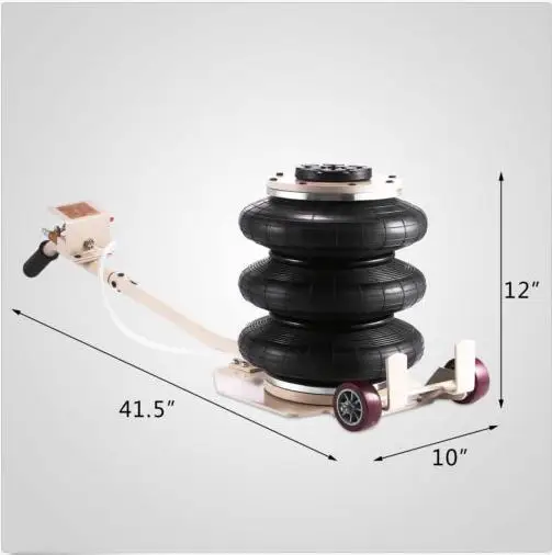  Triple Bag Air Jack Pneumatic Jack 6600LBS Quick Lift 3 Ton Heavy Duty Jacking 16 Inch Lifting Heig