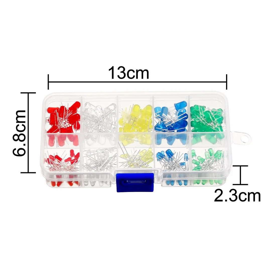 200 светодио дный шт. Ассорти светодиод светящиеся Диоды комплект 3 мм/мм 5 мм 5 цветов для электрических приборов