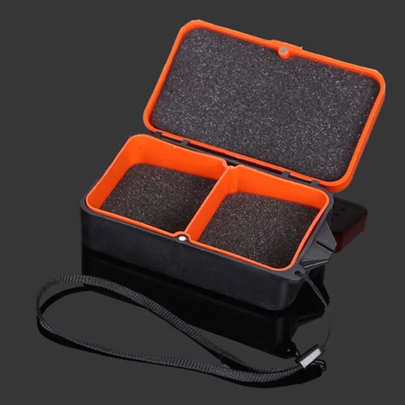 Fishing Bait Lure Box ABS Plastic 2 Compartments Multifunctional Tackle