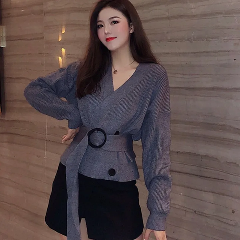 2018 Autumn Winter Lazy Wind Sweater for Women V Neck Sexy Soild Sweater Women Long Sleeve Lady's Sweater Plus Size Sueter Mujer 2018 Autumn Winter Lazy Wind Sweater for Women V Neck Sexy Soild Sweater Women Long Sleeve Lady's Sweater Plus Size Sueter Mujer