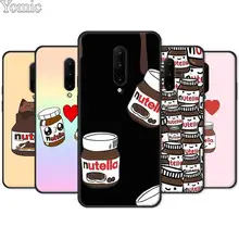 Black Soft Case for Oneplus 7 7 Pro 6 6T 5T Silicone TPU Case for Oneplus 7 7Pro Phone Cover Shell Kawaii nutella