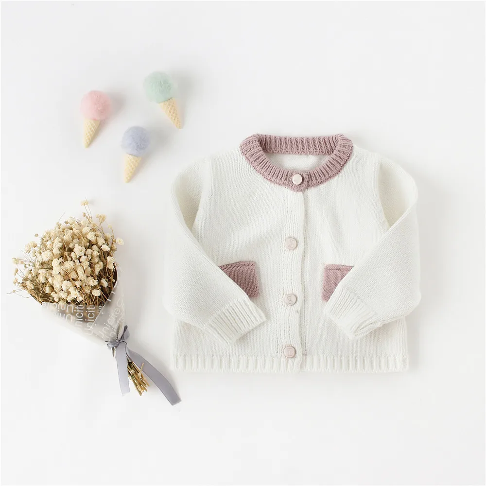 Infant Kids Clothing Sets Baby Autumn Knitwear Newborn Baby Girls Knitted Coat Baby Boys Clothes Knitting Romper Jumpsuit Outfit